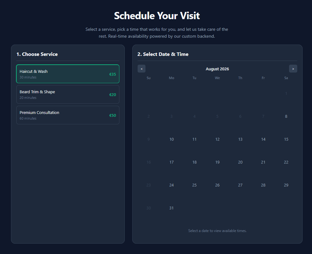 BookMe Service Scheduler Demo