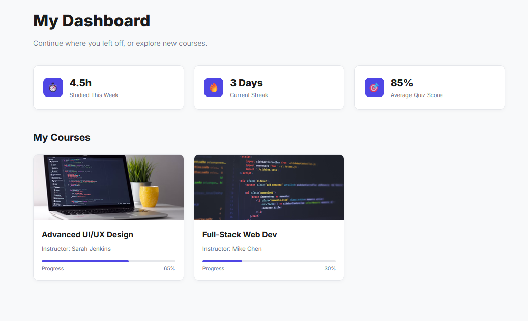 EduFlow LMS Dashboard Demo