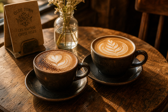 Latte Art Coffee Cups